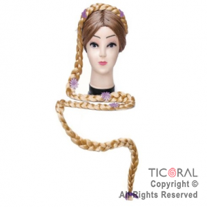 PELUCA APLIQUE TRENZA RAPUNZEL DE PELO x 1